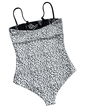 Women's Strappy in Black Shaka (Reversible Animal Print)