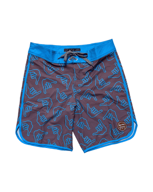 Men's Retro Boardshorts in Dusty Mauve Shaka