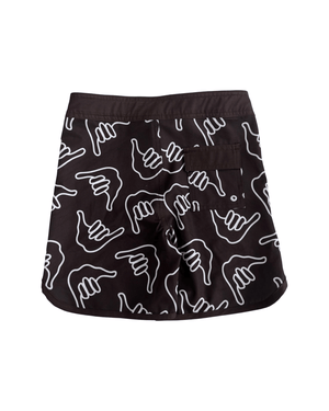 Kid’s Retro Boardshorts in Chocolate Shaka