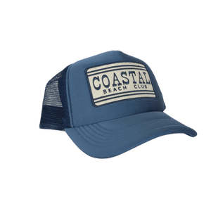 Coastal Beach Club Trucker Hat - Blue