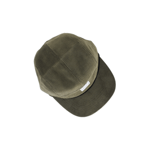 Corduroy Five-Panel Hat in Olive