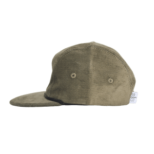 Corduroy Five-Panel Hat in Olive