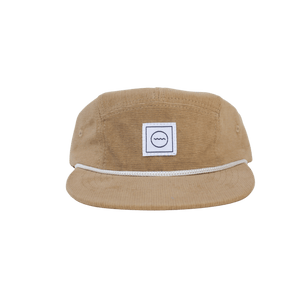 Corduroy Five-Panel Hat in Stone
