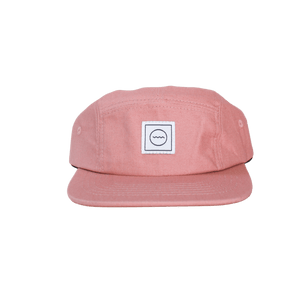Cotton Five-Panel Hat in Blush
