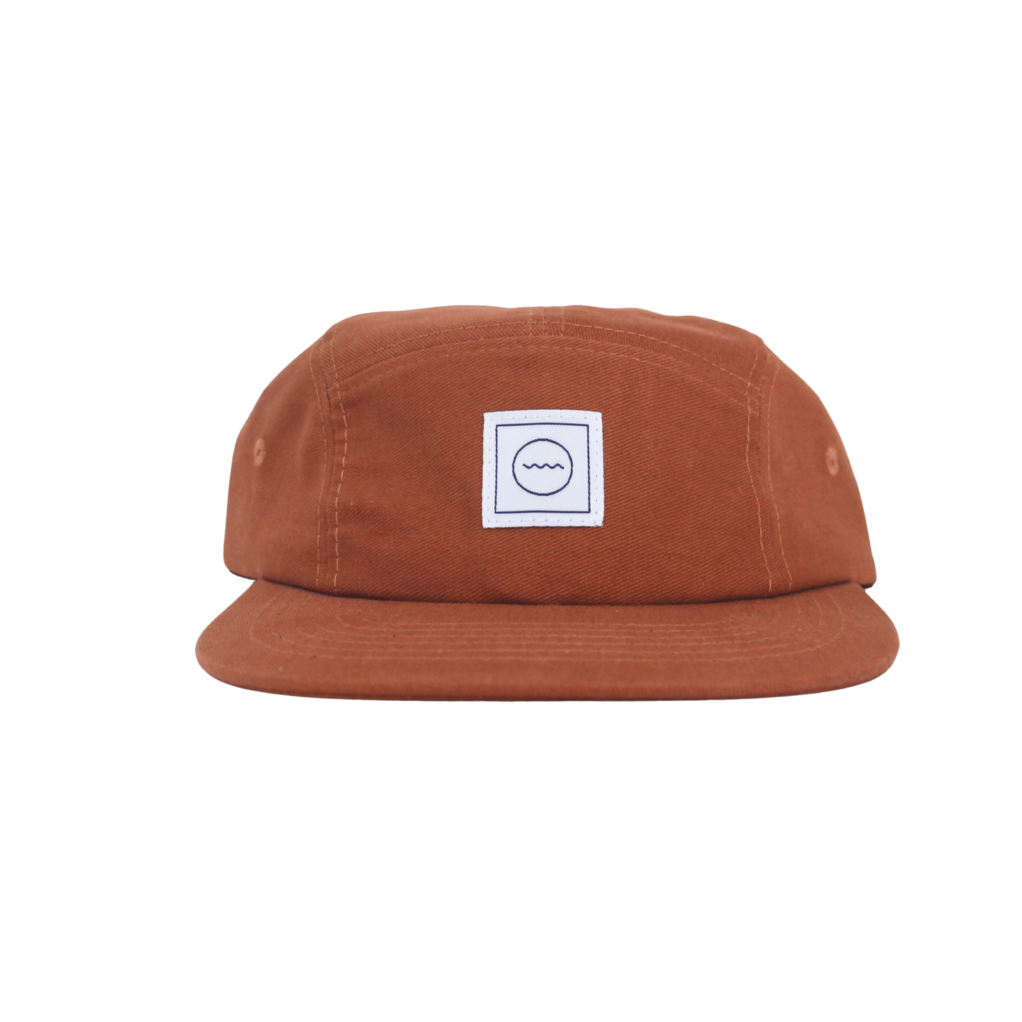 Cotton Five-Panel Hat in Rust