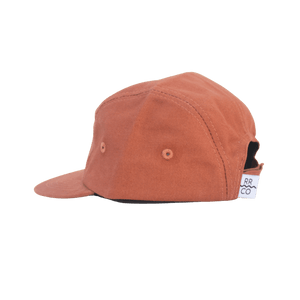 Cotton Five-Panel Hat in Rust