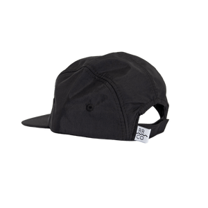 Nylon Five-Panel Hat in Coal