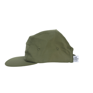 Nylon Five-Panel Hat in Moss