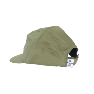 Nylon Five-Panel Hat in Moss