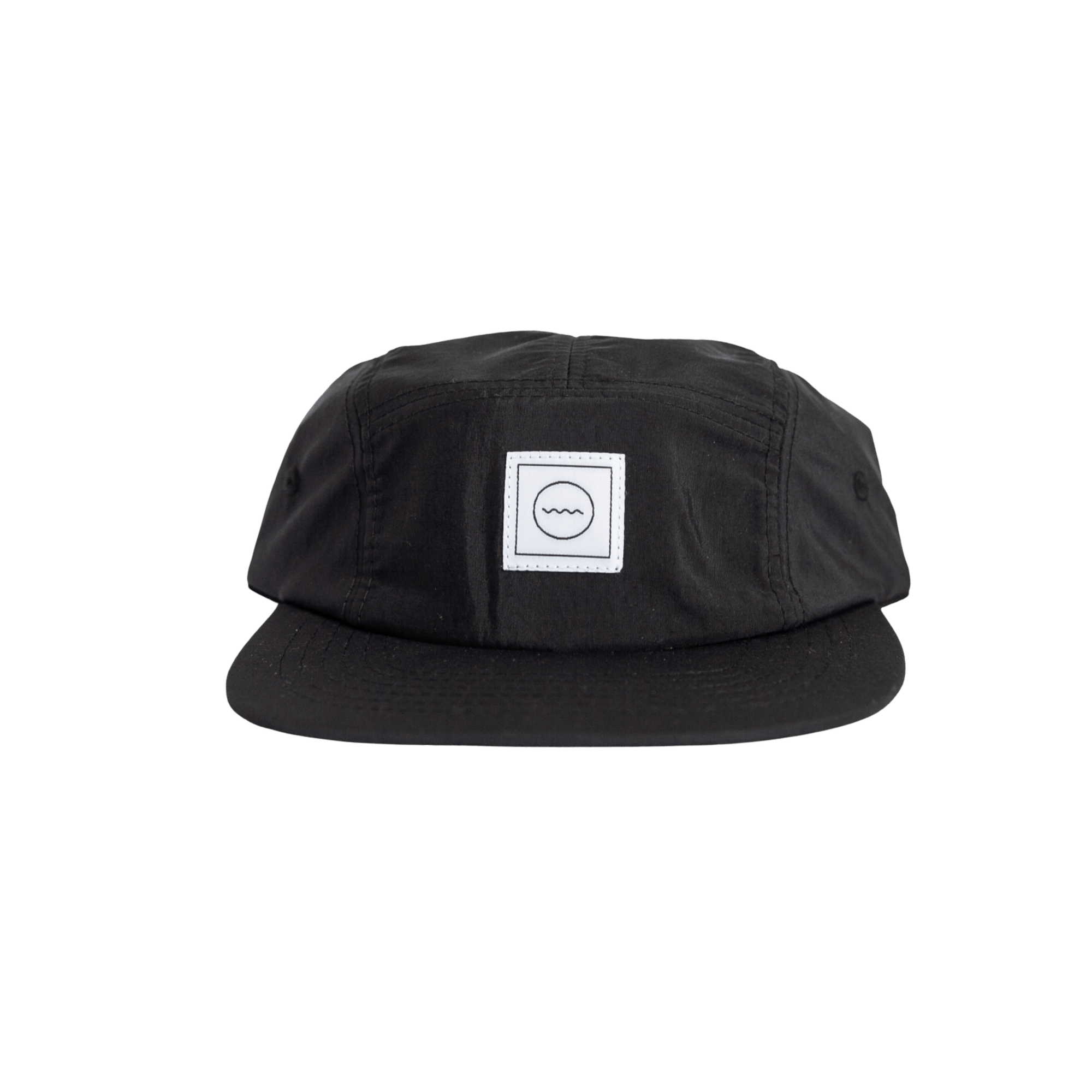 Nylon Five-Panel Hat in Coal