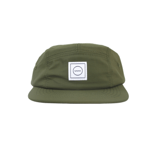 Nylon Five-Panel Hat in Moss
