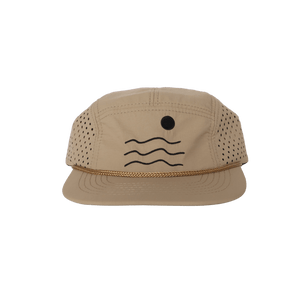 Nylon Five-Panel Hat in Tan