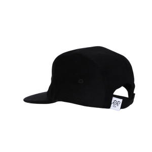 Skull Five-Panel Hat in Black Corduroy