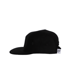 Skull Five-Panel Hat in Black Corduroy