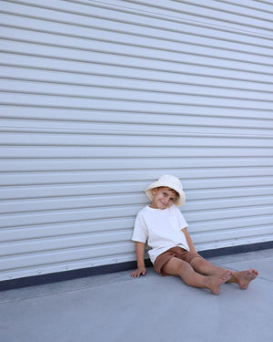 Terry Bucket Hat in Salt Check