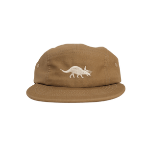 Triceratops Cotton Five-Panel Hat in Khaki