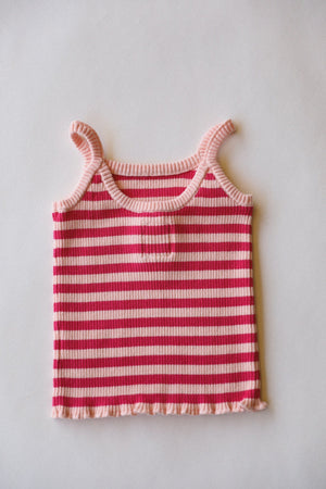 Striped Knit Tank | Pink