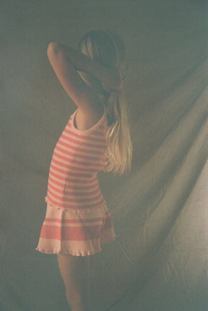 Striped Knit Tank | Pink