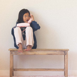 Flared Leggings in Pink Stripes