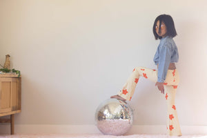 Flared Leggings in Retro Flower
