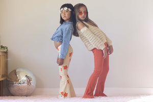 Flared Leggings in Rust