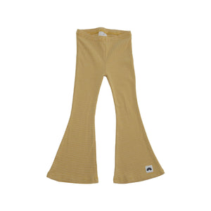 Flared Leggings in Yellow Stripes