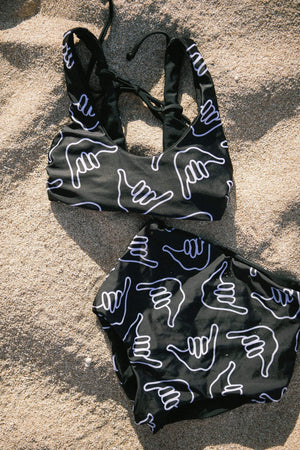 Women's Bikini Separates in Black Shaka