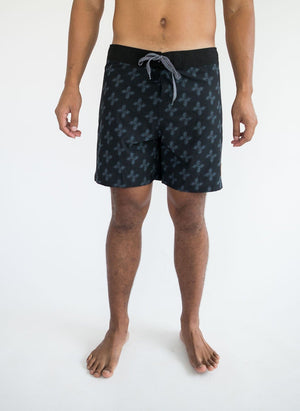Men's Townshort in Black Breadfruit Bandana