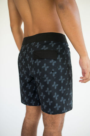 Men's Townshort in Black Breadfruit Bandana