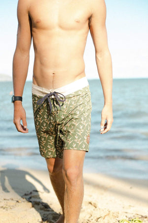 Men's Townshorts in Torch Ginger Green Seagrass