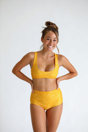Women's Bikini Separates in Yellow Ohia Print