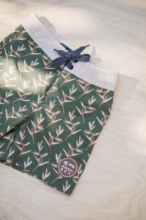 Kid’s Townshorts in Torch Ginger Green Seagrass