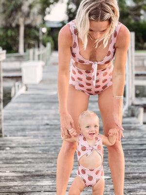 Girl's Cutout One Piece in Joie Inn Collab Print