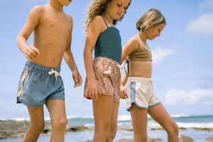 Kid’s Boardie Watershorts Shorts in Creme Clouds