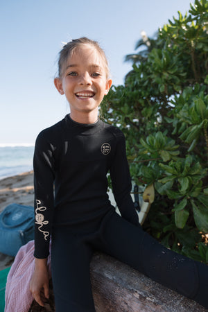Kid's Natural Rubber Wetsuit in Long Sleeve Winter Fullsuit No