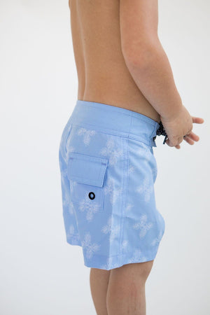 Kid’s Townshorts in Light Blue Breadfruit Bandana