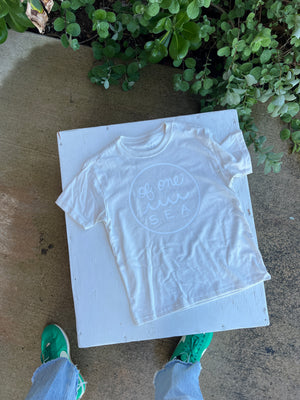 Kid’s Logo Tee in Vintage White Tonal