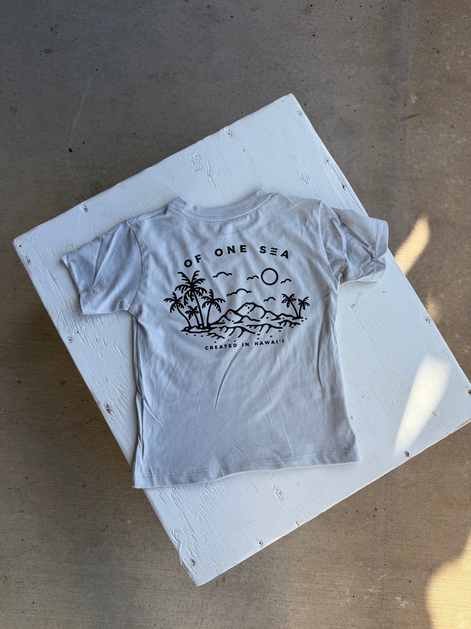Kid’s Haleiwa Tee in Oyster Grey