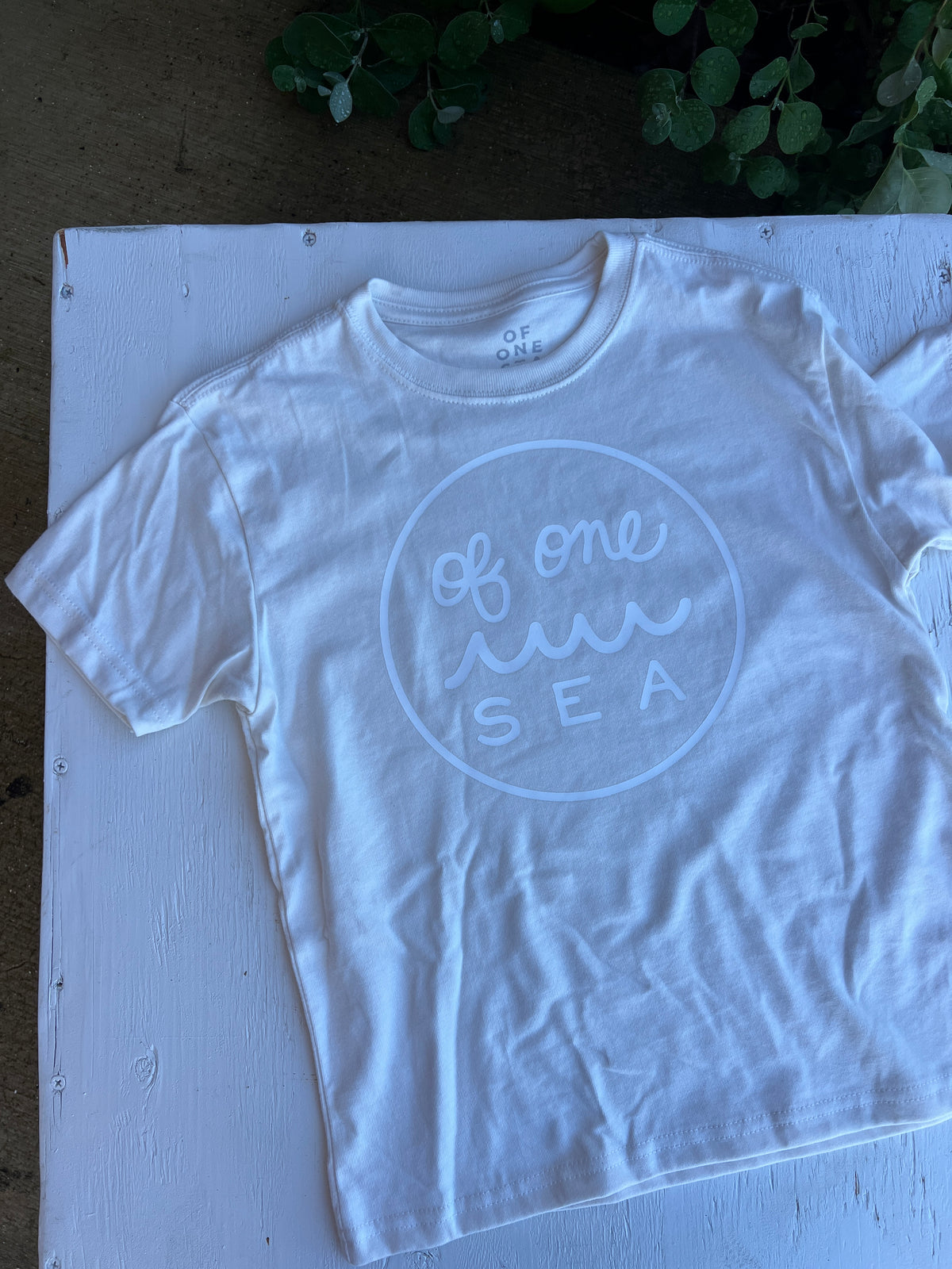 Kid’s Logo Tee in Vintage White Tonal