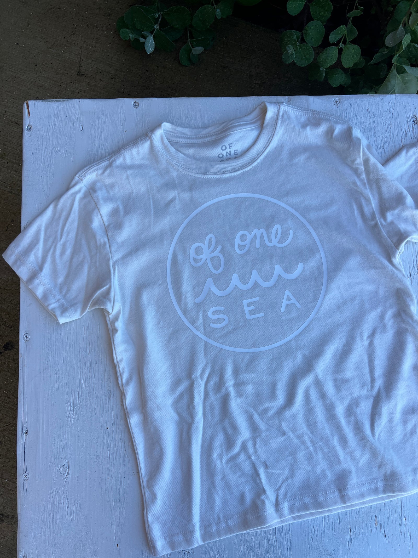 Kid’s Logo Tee in Vintage White Tonal