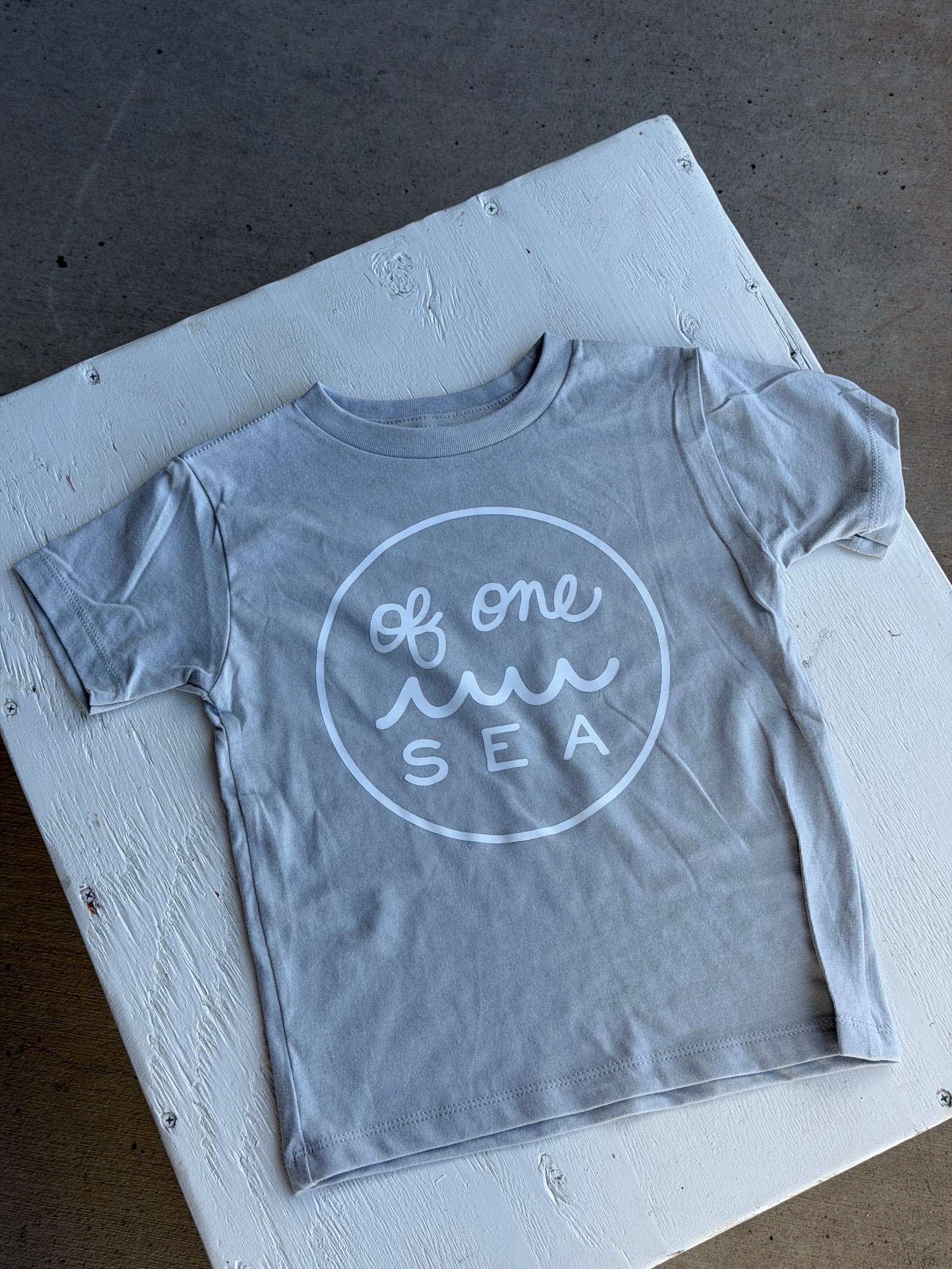 Kid’s Logo Tee in Oyster Grey