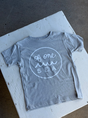 Kid’s Logo Tee in Oyster Grey