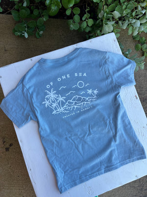 Kid’s Haleiwa Tee in Vintage Blue