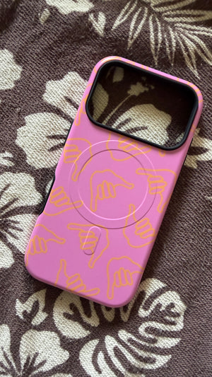 MagSafe® tough case for iPhone® in Guava Tangerine Shaka