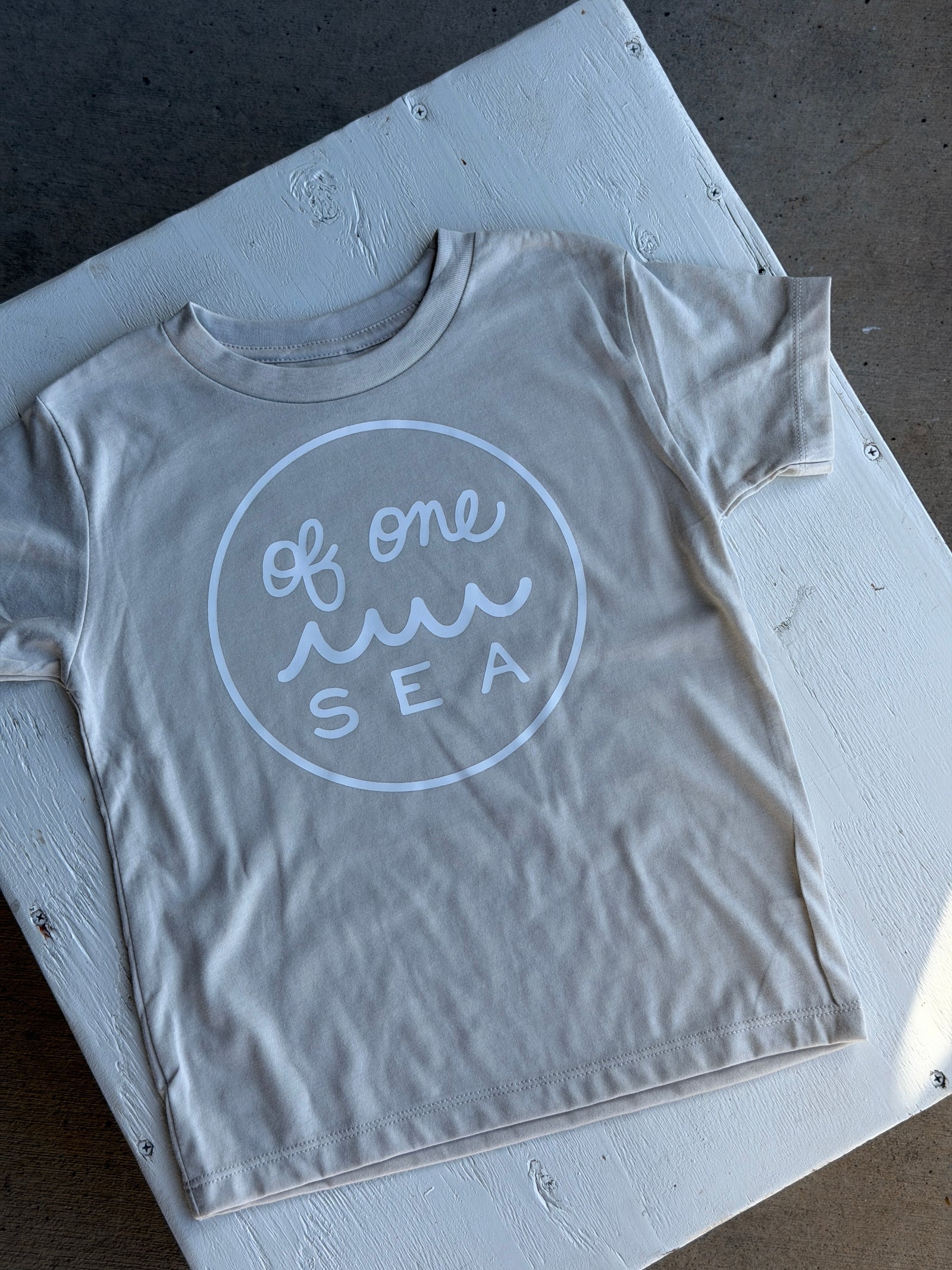Kid’s Logo Tee in Sand Dollar