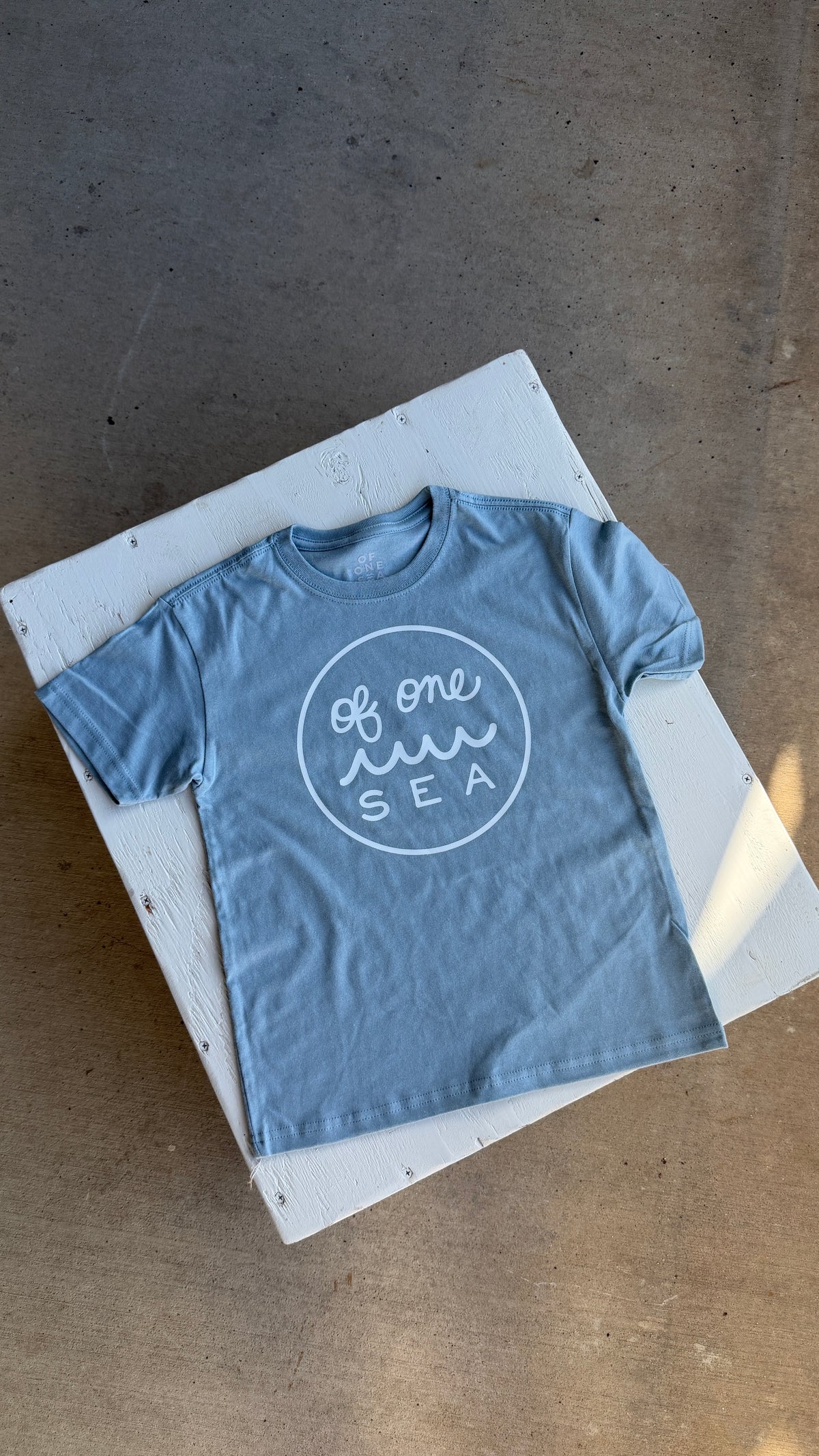 Kid’s Logo Tee in Vintage Denim