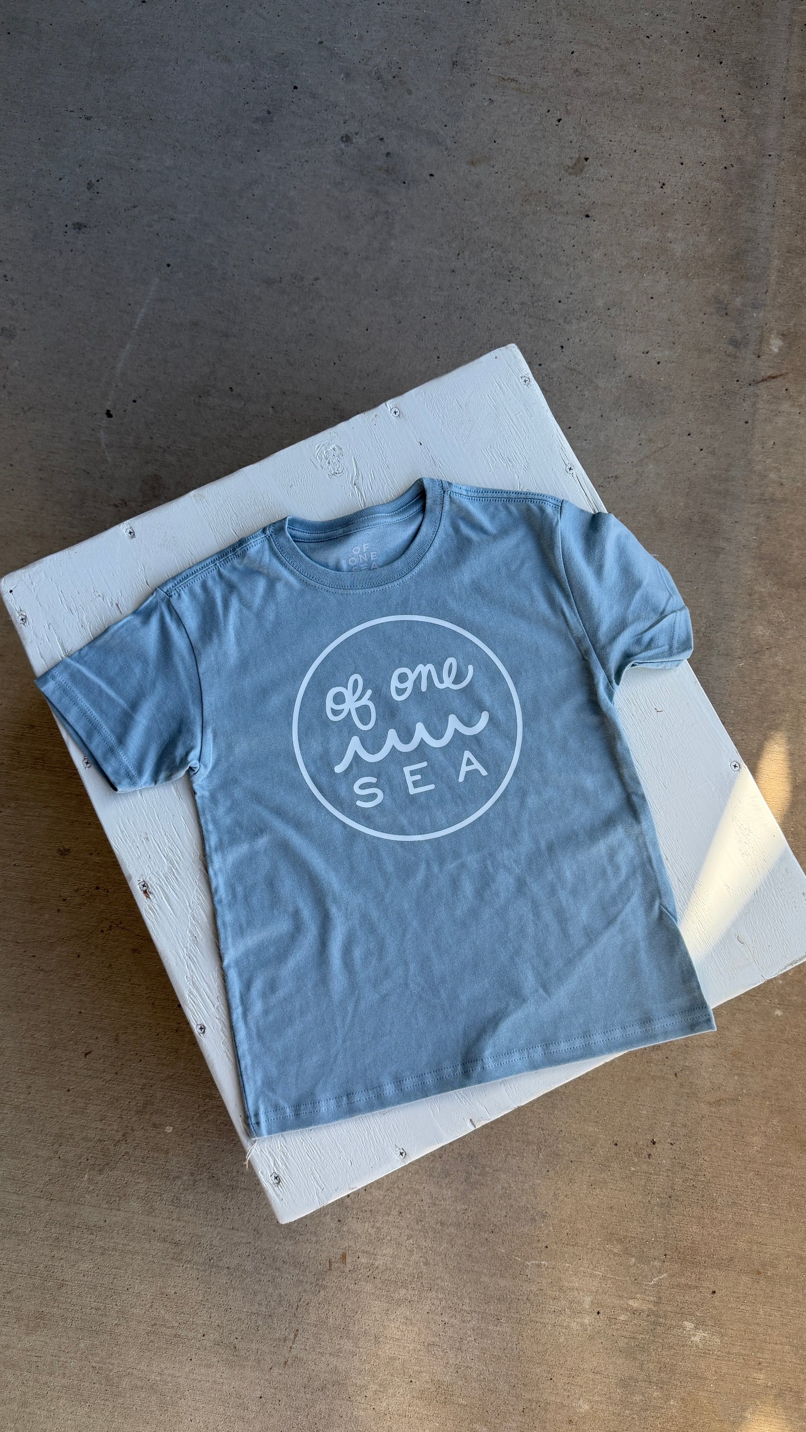 Kid’s Logo Tee in Vintage Denim