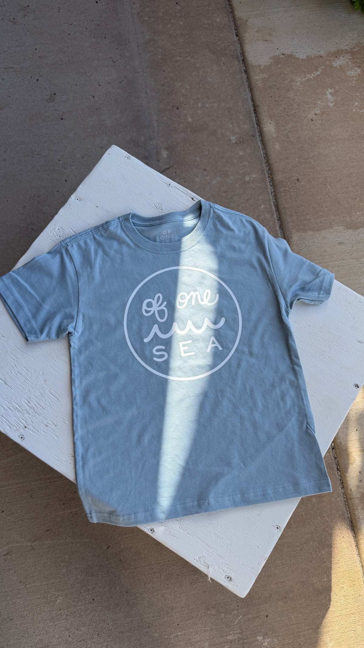 Kid’s Logo Tee in Vintage Denim