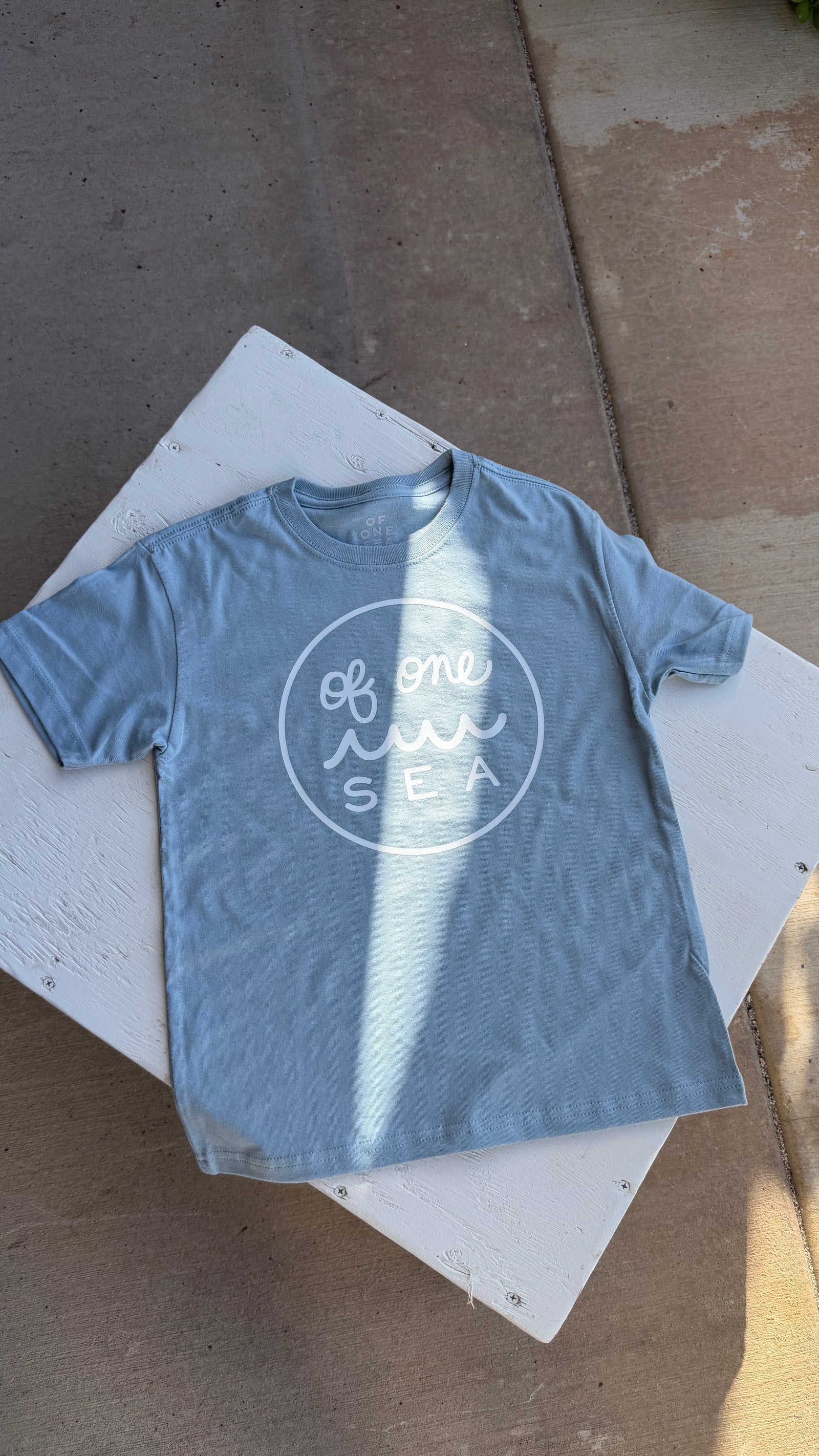 Kid’s Logo Tee in Vintage Denim