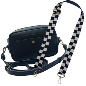 Bag and Strap Bundle: Checkered Strap and Bowie Pack in Black